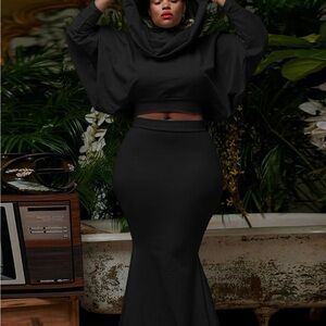 Elegant Black Two-Piece Set